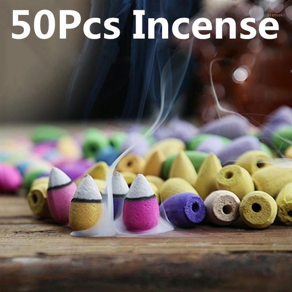 

50pcs household natural reflux tower incense smoke backflow incense or gourd burner fragrant reflux cones1