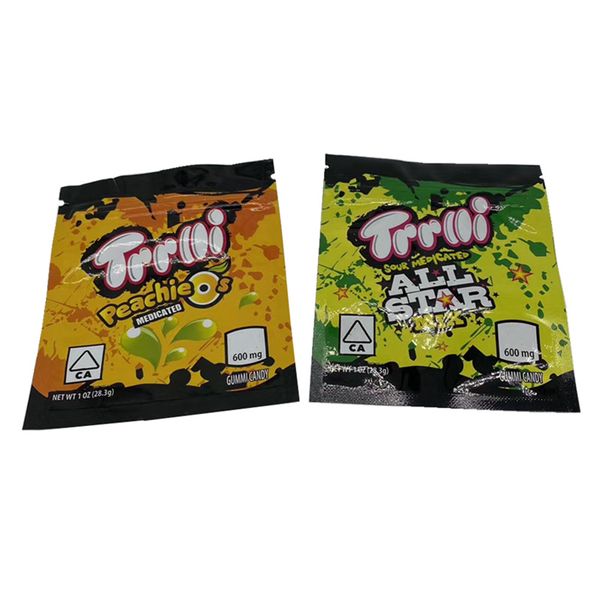 

errlli gummies candy 600g all star peach smell proof zipper bag mylar resealable edibles 3.5g stand up pouch with window 420 packaging bags