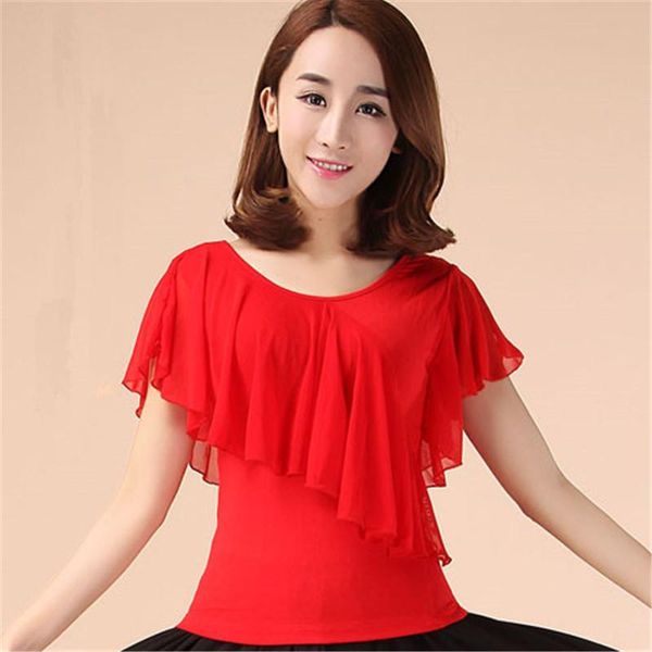 

green red black latin ballroom for women practice ballroom adults round neck latin for women, Black;red