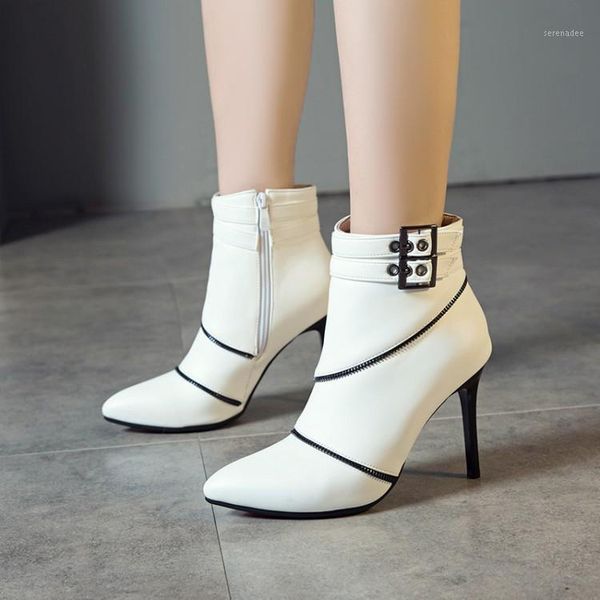 

big size 10 -1 boots women shoes ankle boots for women ladies side zipper with metal clasp1, Black