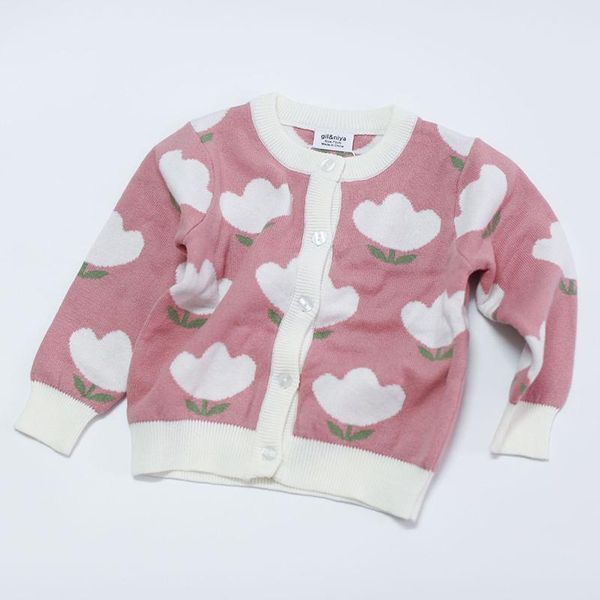 

2020 новые весенние детские девочки кардиган пальто детская одежда мальчики девушки с длинным рукавом печать трикотажные дети кардиган пальт, Blue