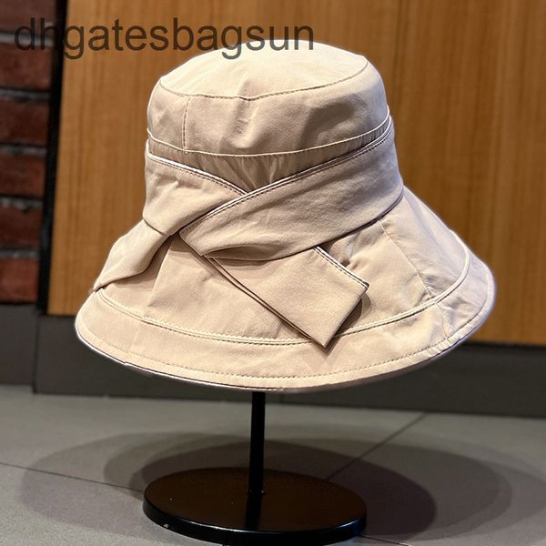 

brand cap carvesbow hat brim sunshade basin female spring summer versatile fisherman minority sun cover face, Blue;gray