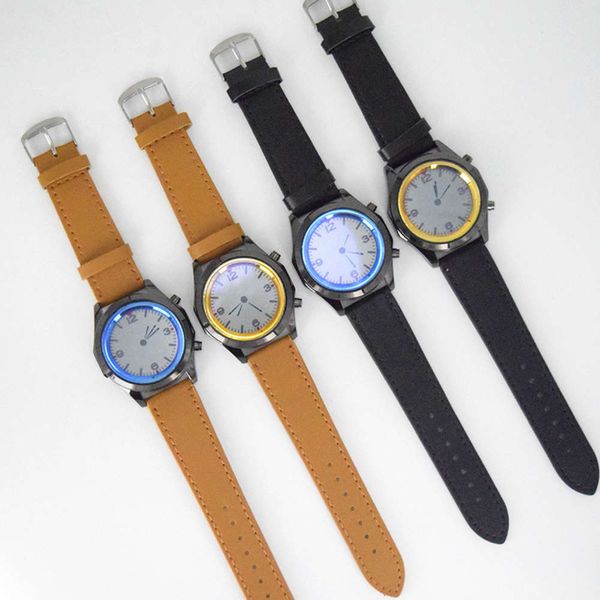 

new student belt creative pointer lcd luminous electronic men's personality fashion watchbgt