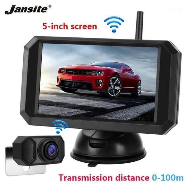

jansite 5" car monitor rear view camera digital 1080p wireless monitor for backup cameras auto parking system night vision lens1