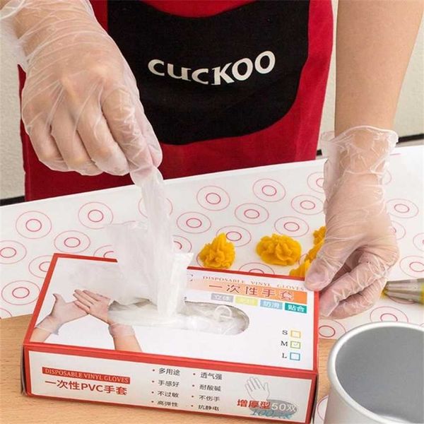 

factoryyf65latex 100pcs pvc disposable gloves industrial non sterile mittens juhd#