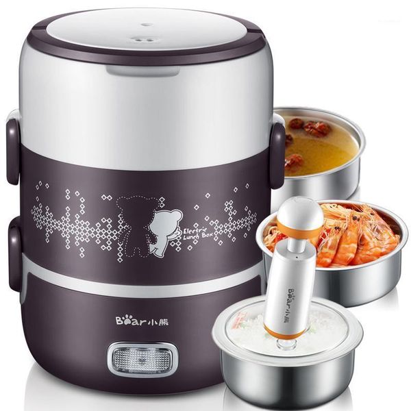 

rice cookers electric lunch box three portable with insulation can be plugged cooker heating mini cooker1