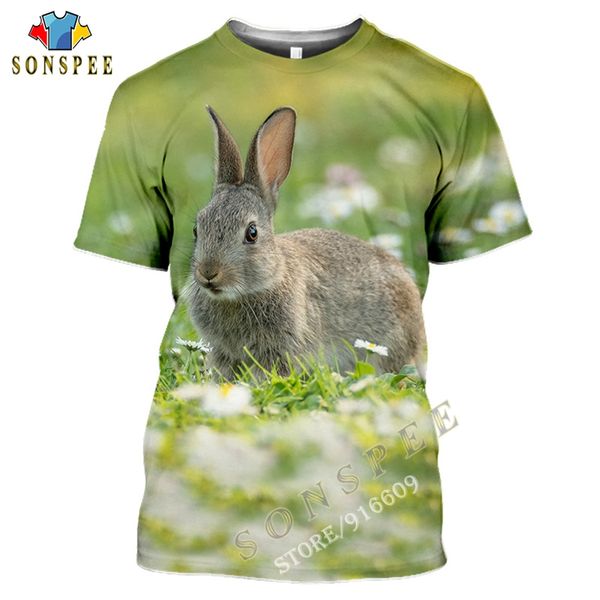 

hunting animal hare cute rabbit summer anime 3d print shirts humor plus size anime men clothing