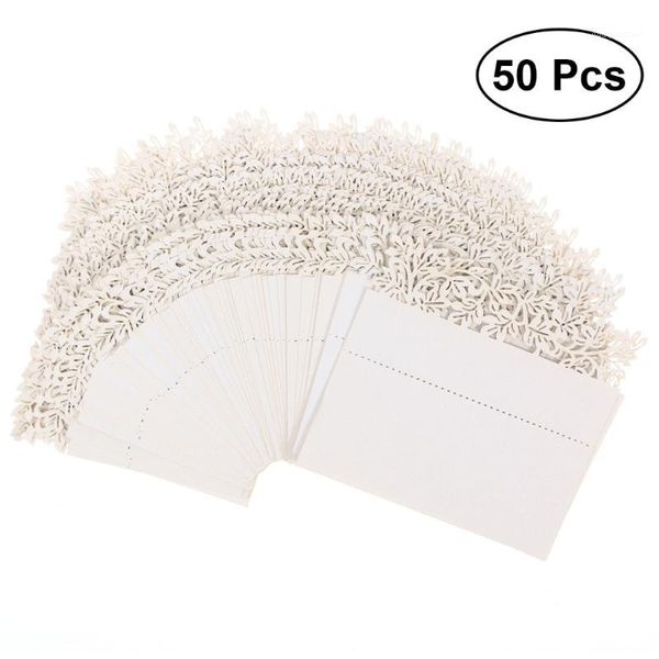 

greeting cards 50pcs table name place hollow out wedding message invite card party decoration favor1