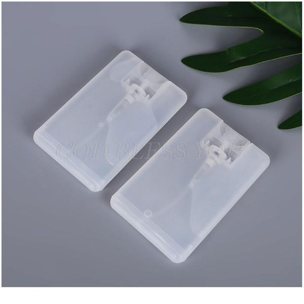 

20ml card shape plastic perfume sprayer refillable empty bottle flat type fine mist atomizer portable liquid c bbypka