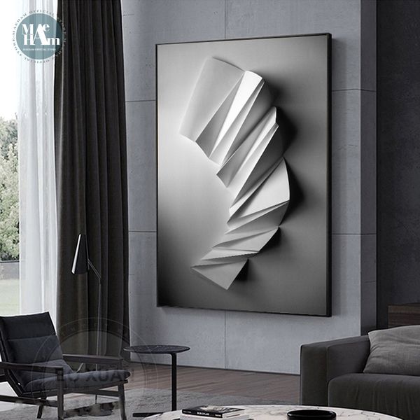 

nordic black white geometry space art wall art canvas poster painting prints abstract line pictures for living room morden decor