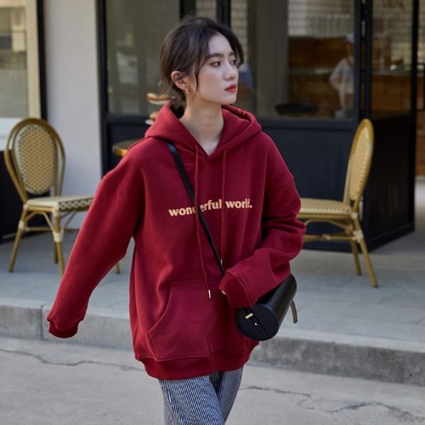 

bsjk0 lazy style women's autumn korean style loose and winter 2020 coat long sweater new hooded sweatersweater sleeve coat trendy cvovs, Black