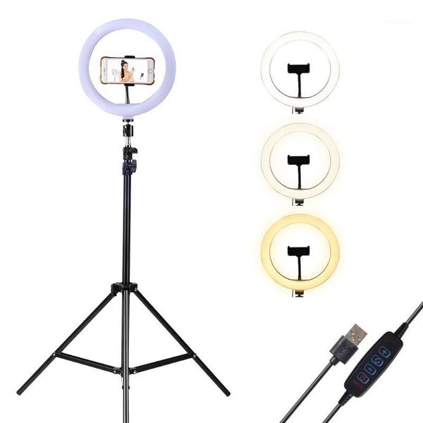 

portable lanterns led selfie ring light 10 inch usb lamp pography lighting dimmable video makeup camera po lights for live1