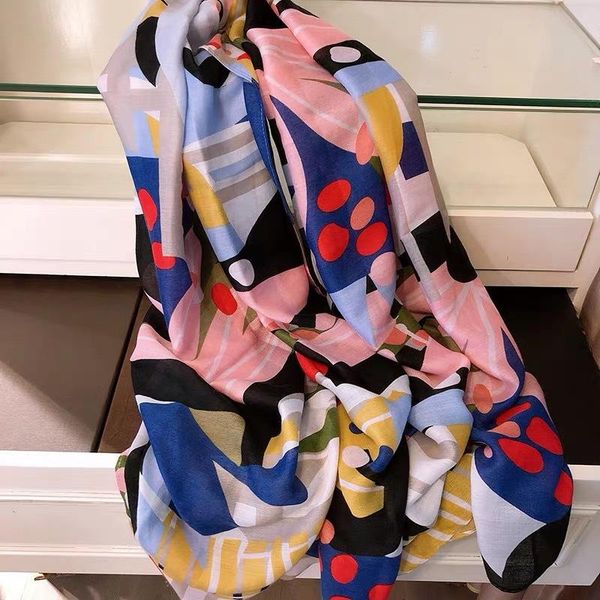 

colorful sunscreen silk scarf summer cotton hemp handle bright color shawl scarf thin versatile spring luxury scarf fashion bbyukn bdehome, Blue;gray