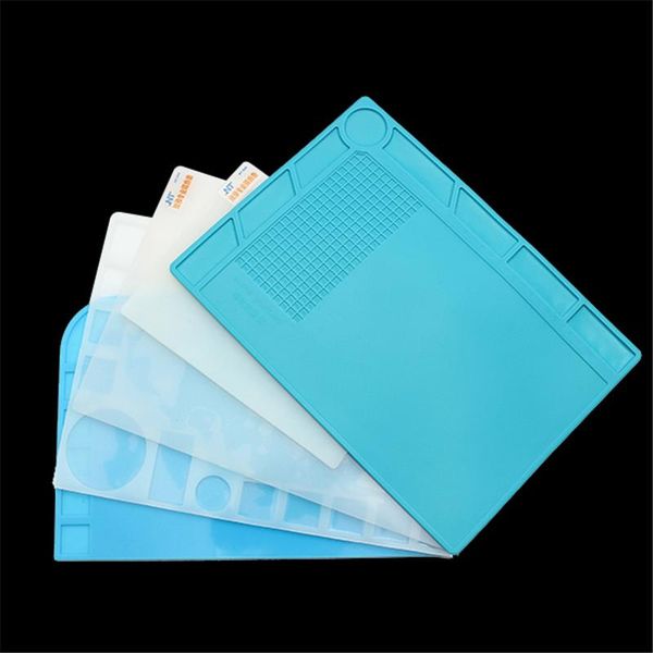 

professional hand tool sets heat resistant silicone soldering pad desk mat insulation maintenance platform bga repair station 5 styles