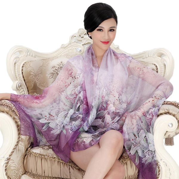 

100% mulberry silk scarf natural real silk women long scarves shawl female hijab wrap summer beach cover-ups 201021, Blue;gray