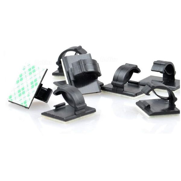 

10pcs self-adhesive car cable organizer clips cable winder drop line holder management desk wire tie fixer cabl qyljzn