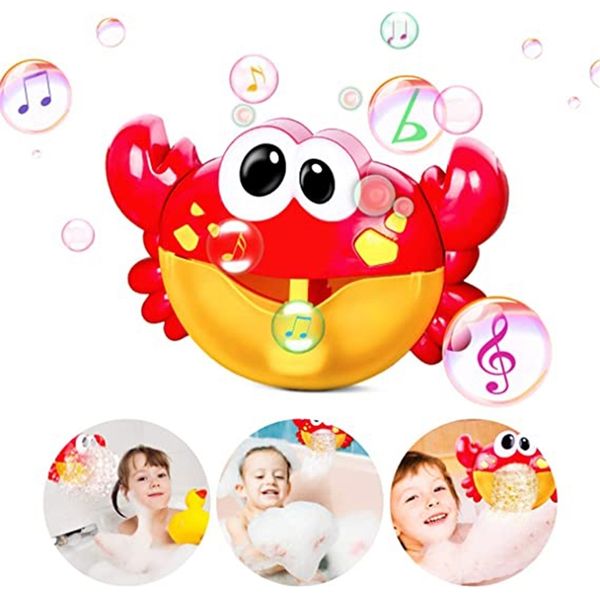 

outdoor bubble machine crabs frog music kids bath toys bathtub soap automatic bubble maker baby bathroom toy for kids children 201223