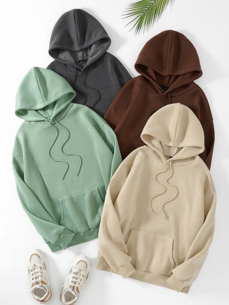 

4pack kangaroo pocket drawstring hoodie q5yq#, White;black