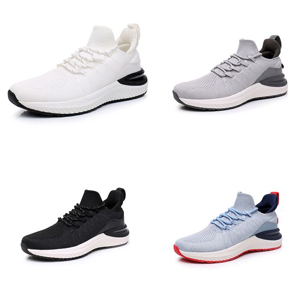 2022 Sapatos de corrida não-marca Homens Mulheres Preto Branco Cinza Luz Azul Leve Respirabilidade Mens Trainers Moda Ao Ar Livre Esportes Sneakers 36-45