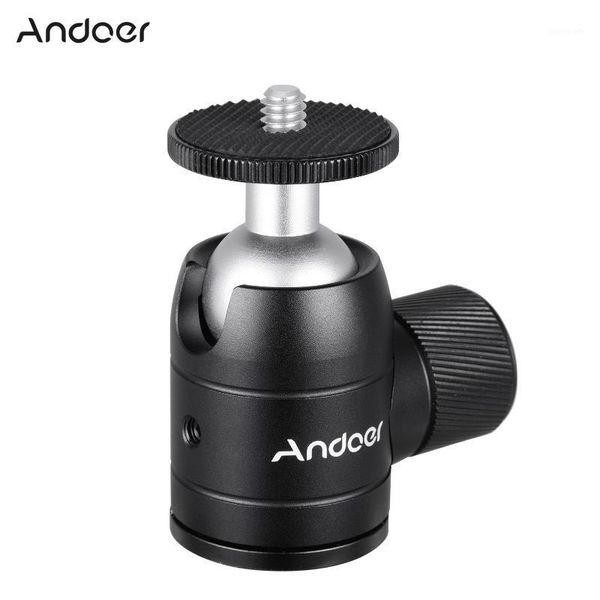 

tripod heads andoer aluminum alloy mini ballhead ball head 360 panoramic with 1/4 inch screw mount for dslr ildc camera monopod1