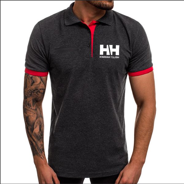 

casual men's short-sleeved polo shirts of high quality, White;black