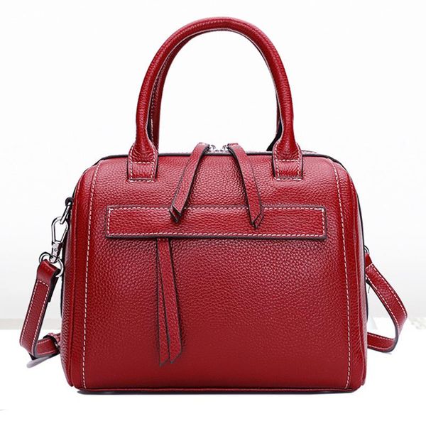 

luxury solid color women handbag real leather fashion designer shoulder messenger bag lady genuine leather shell bag