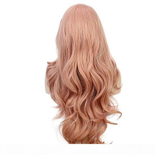 

new products burst fashion european and american wig female rose net wig long curl pink fashion color factory spot wholesale, Black