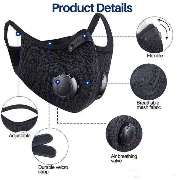 

filter protective carbon with activated anti-pollution pm2.5 sport running training mtb road bike cycling mask fy9060