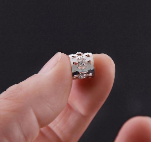 

links 50pcs 8x9mm rhinestone hair dread braids dreadlock beads adjustable braid cuffs clip heart shape hair exten wmtmcs comb2010, Black