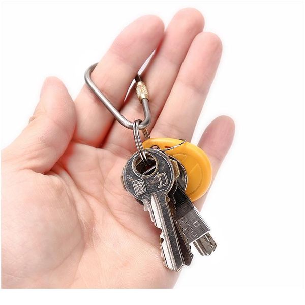 

camping link titanium alloy carabiner keychain hanging lock buckle hook camp qylqxb