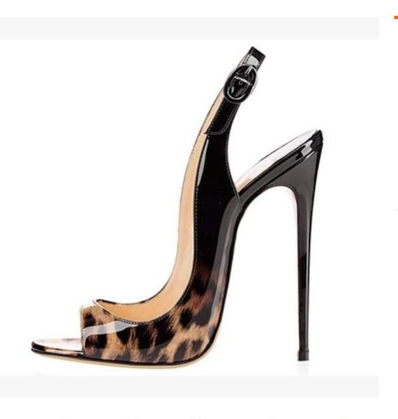 

summer shoes for women sandals plus size thin super high heels floral buckle 2021 fashion fish mouth female sandals, Black