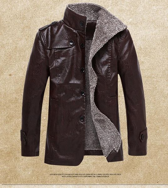 

wholesale 201 new autumn winter male fashion tide men casual stand collar pu leather jacket, Black