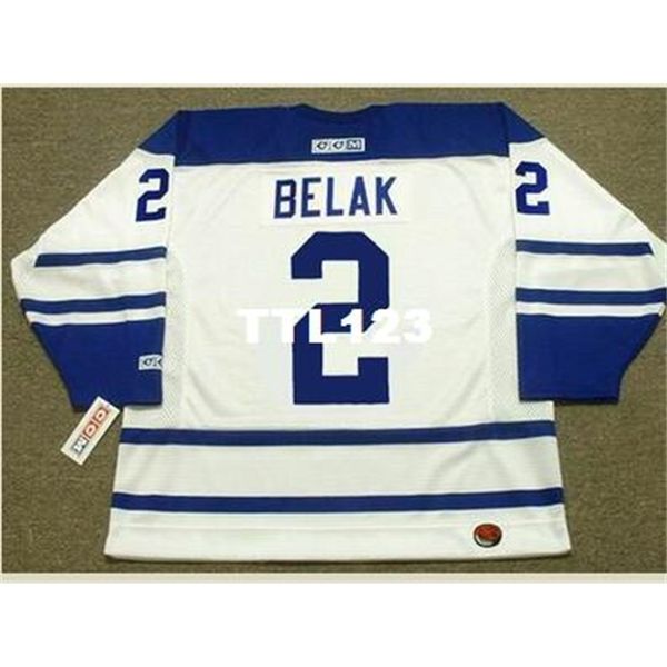 

men #2 wade belak toronto maple leafs 2002 ccm hockey jersey or custom any name or number retro jersey, Black