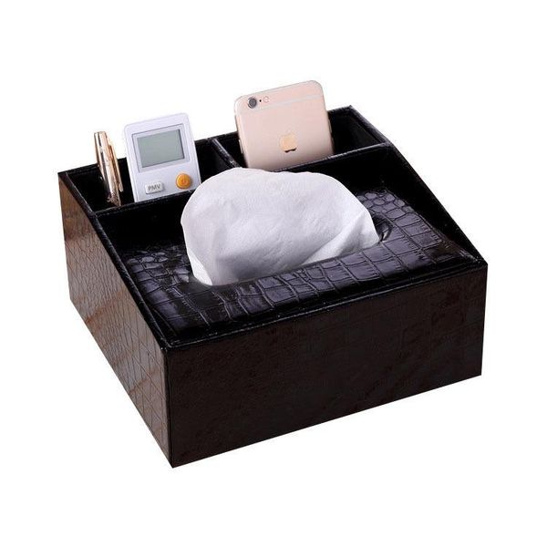 

tissue boxes & napkins black square box container creative vintage car leather cover gold servilletas de papel napkin case ea60zj