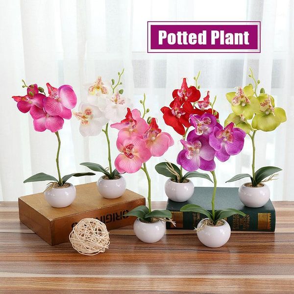 

artificial flowers plants bonsai small phalaenopsis potted plants fake ornaments bouquet for wedding home l garden decor1