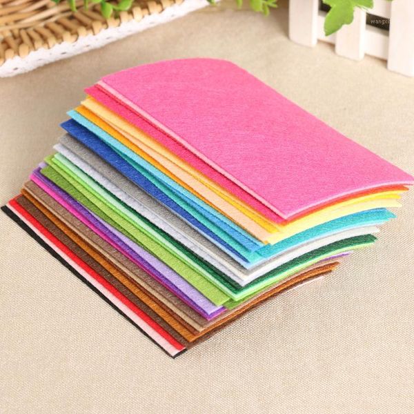 

40pcs color felt cloth 1mm felt fabric polyester fabrics needlework diy needle sewing dolls crafts handmade home decoration1, Black;white