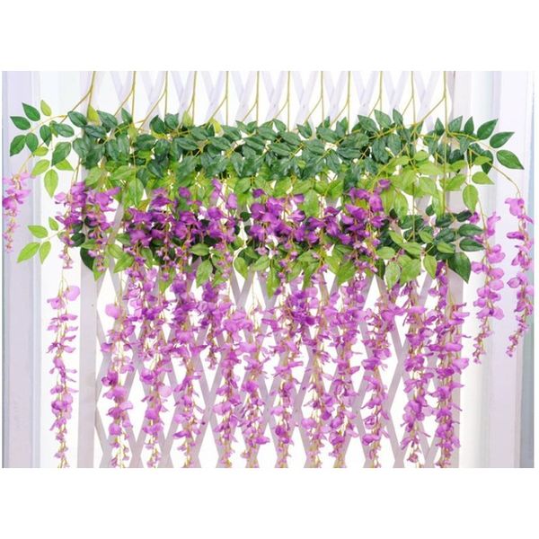 

1.1 meter long elegant artificial silk flower wisteria vine rattan for wedding centerpieces decorations bouquet gar jllkmv ladyshome