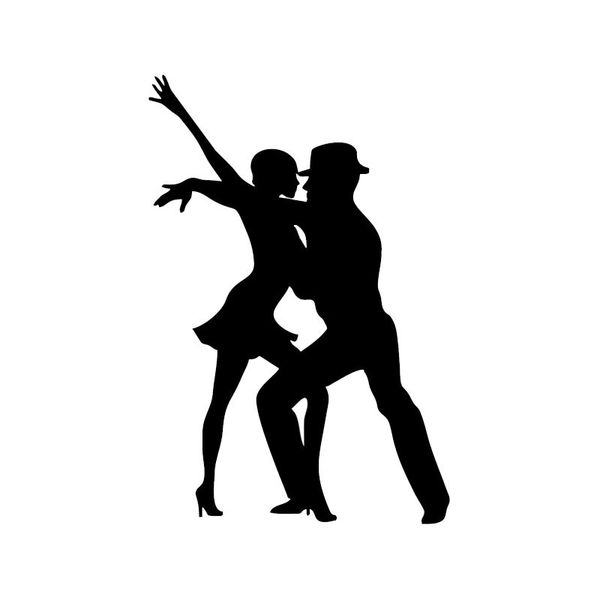 

9.9*14.7 interesting dance sports car sticker vinyl accessories black/silver c16-2045