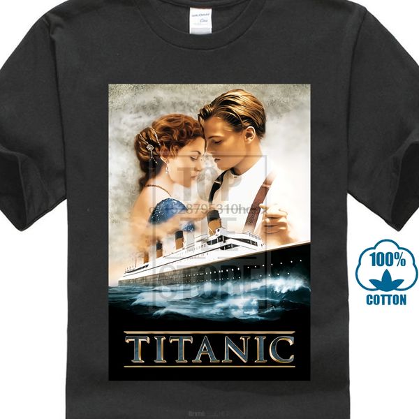 

vintage 1996 titanic movie promo black custom printed leonardo dicaprio sz 2xl cool summer tees hoodie designers t shirts sweatshirt