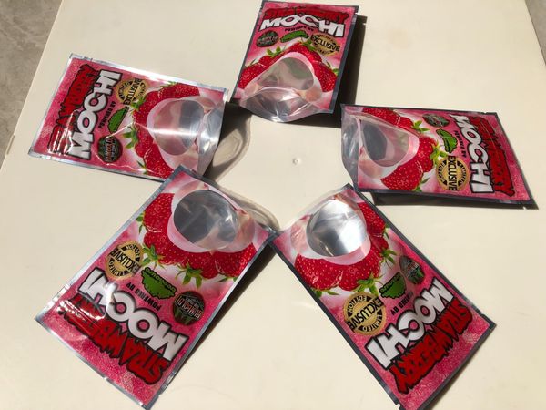 

3.5-7g mochi packaging packaging bags strawberry childproof pouch bag label mylar edibles zipper retail wmtwrv bdedome, Pink;blue