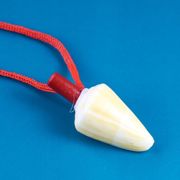 Natürliche Muschelpfeife Anhänger Halskette Kleine Muschel Muschel Pfeife Handwerk Geschenk Kinder Spielzeug Survival Tool Souvenir Instrument Ausrüstung H jllWiw