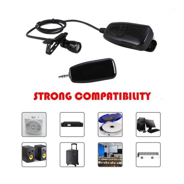 

2.4g wireless microphone lapel clip microphone rechargeable portable voice fm loudspeaker1