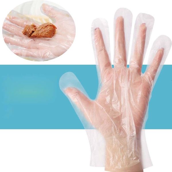 

disposable grade transparent food takeaway vinyl packaging polyethylene plastic catering beauty thickened pe gloves