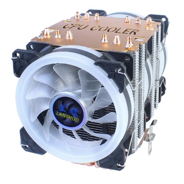 

lanshuo 6 copper tube cpu heat sink i3 i9 motherboard fan amd3 am4 desktop