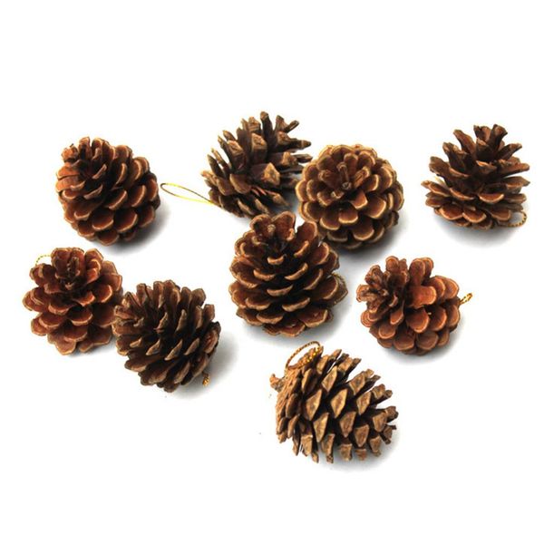 

горячая продажа 4.5cm 9pcs набор рождество home decor шишками xmas tree висячие украшения рождественские украшения товары bbyrwq garden2010