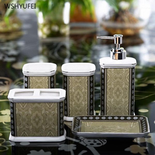 

charlotte resin bathroom accessories soap bottle / toothbrush holder / cup soap dish crafts decoration christmas gifts1