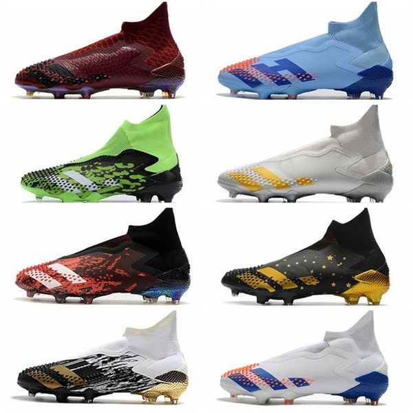 

predator mutator 20.1 20+ fg soccer shoes mens soccer cleats high heels professional football boots cleat boot sneaker trainer, White;red