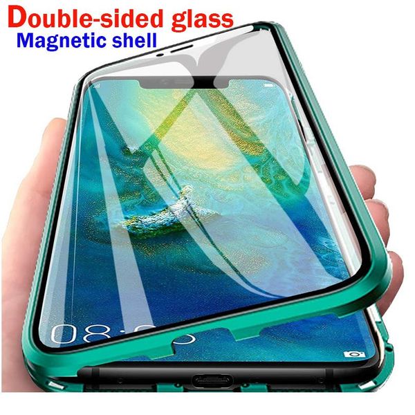 

360 fully protection magnetic double-sided glass case for samsung s9 s8 s10 s20 fe m51 m21 note 10 plu wmtgrk