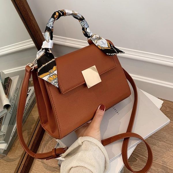 

fashion female bag2020new trendy brand designer lock shoulder bag simple commuter bag pu leather messenger lady