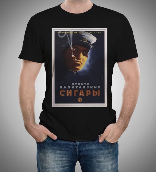 

smoke captains cigars 1939 soviet posters t-shirt s to 5xl sport hooded sweatshirt hoodie
